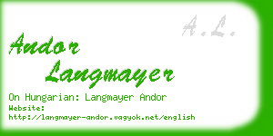 andor langmayer business card